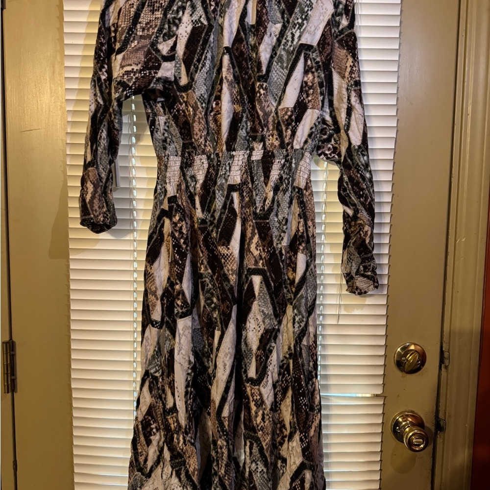 Stylish Snake Print Maxi Dress